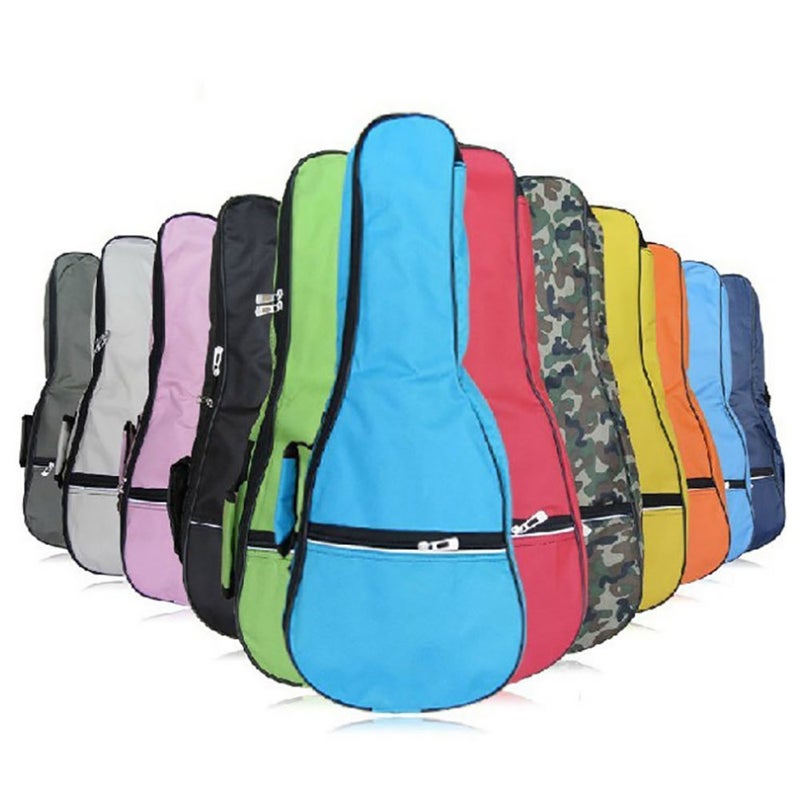 HOT SEAL Waterproof Durable Colorful Ukulele Case Bag with Storage (21in, Rose Pink) - Image 1